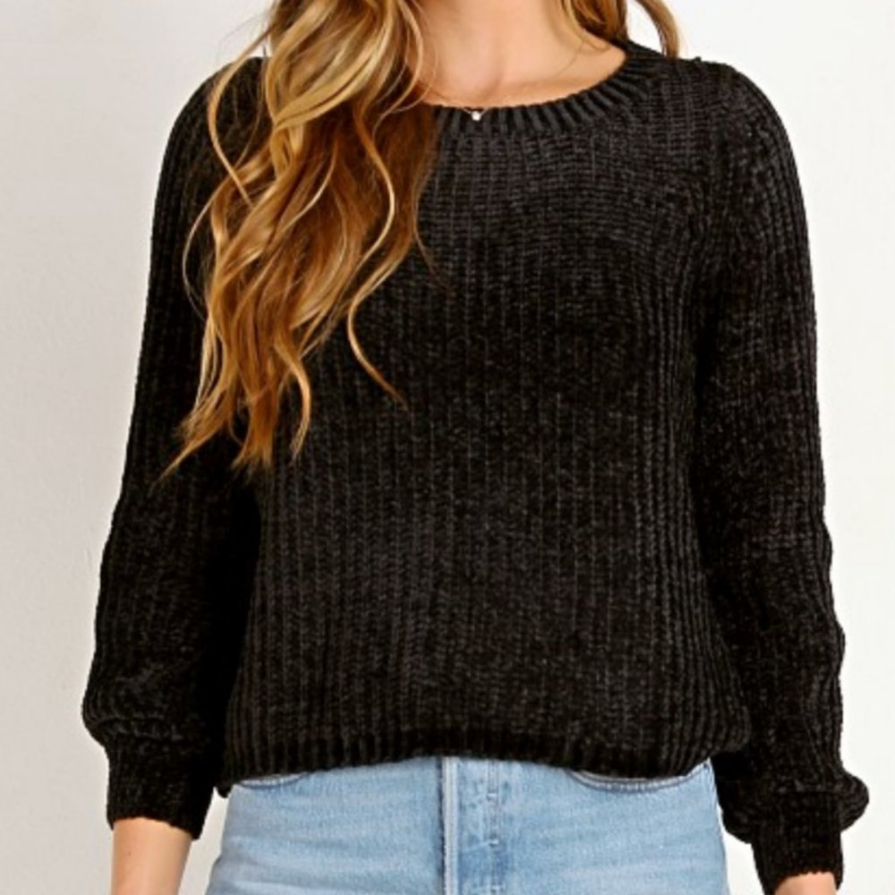BB Dakota Crew Neck Chenille Sweater NWOT